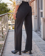 VICI Icon Studded Super Stretch High Rise Straight Leg Jeans