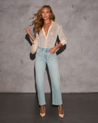 Namara Sequin Embellished Collar Top