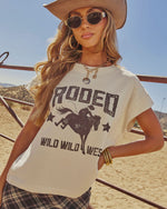 Wild Wild West Rodeo Cotton Graphic Short Sleeve Tee