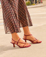 Mylee Strappy Faux Suede Heels