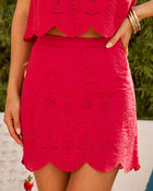 Coastal Belle Eyelet Mini Skirt