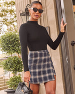 Novie Plaid Mini Skirt