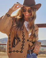 Mane Layer Horse Motif Cardigan