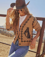 Mane Layer Horse Motif Cardigan