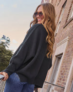 Black % Elouise Knit Oversized Pullover Sweater-4