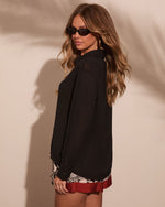 Style Theory Chiffon Button Down Blouse