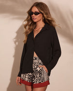 Style Theory Chiffon Button Down Blouse