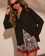 Style Theory Chiffon Button Down Blouse
