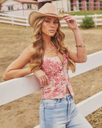 Wild Petal Floral Tapestry Top