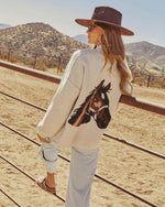 Heritage Ride Horse Motif Cardigan