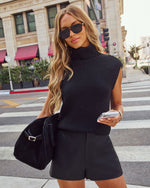 Ayla Knit Turtle Neck Sleeveless Sweater