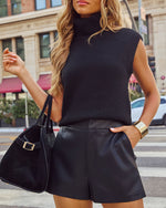Ayla Knit Turtle Neck Sleeveless Sweater