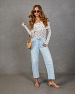 Light Wash % Free Cove Super Stretch High Rise Barrel Jeans-2