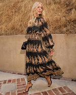 Silent Rue Printed Maxi Dress