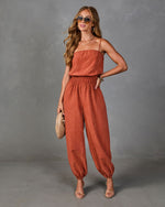 Sunlit Stone Twill Jumpsuit