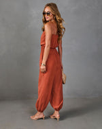 Sunlit Stone Twill Jumpsuit