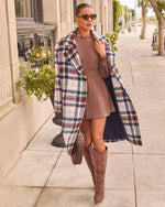Corn Maze Plaid Longline Coat