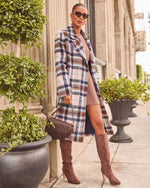 Corn Maze Plaid Longline Coat