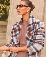 Corn Maze Plaid Longline Coat