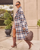Corn Maze Plaid Longline Coat