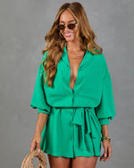 Summer Memoir Waist Tie Mini Shirt Dress