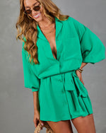 Summer Memoir Waist Tie Mini Shirt Dress