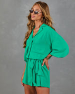 Summer Memoir Waist Tie Mini Shirt Dress