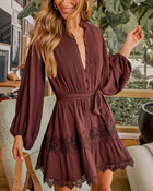Erini Tiered Waist Tie Mini Dress