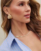 Selah Textured Triangle Stud Earrings