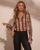 Daybreak Mood Floral Chiffon Blouse