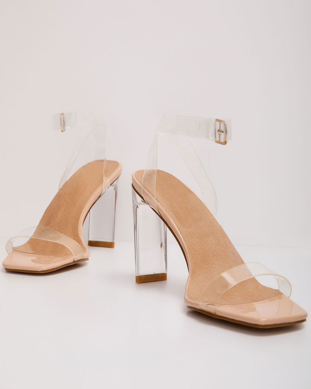 Santiago Clear Strappy Heels VICI