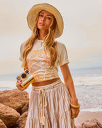 Palm Haze Woven Straw Bucket Hat