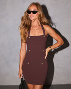 Omaira Bandage Halter Mini Dress