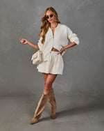 Stay Snug Brushed Knit Mini Skort