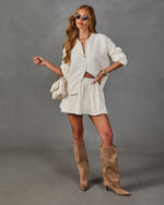 Stay Snug Brushed Knit Mini Skort
