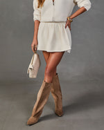 Stay Snug Brushed Knit Mini Skort