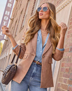 Cabernet Mood Suede Blazer