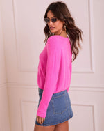 Magenta % Whisper Soft Knit Cardigan-4