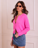 Magenta % Whisper Soft Knit Cardigan-3