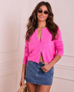 Magenta % Whisper Soft Knit Cardigan-5