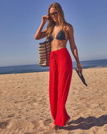 Riviera Nights Drawstring Eyelet Cover Up Pants