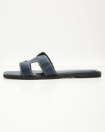 Navy % Gordy Flat Sandal-3