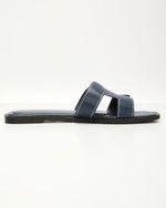 Navy % Gordy Flat Sandal-5