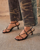 Black % Mylee Strappy Heels-1