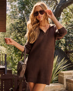 Hearthside Hush Ribbed Knit Mini Dress