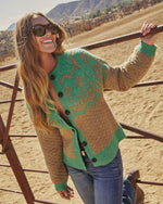 Merris Textured Abstract Knit Cardigan