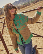 Merris Textured Abstract Knit Cardigan