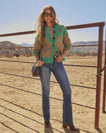 Merris Textured Abstract Knit Cardigan