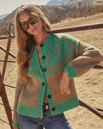 Merris Textured Abstract Knit Cardigan