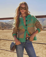 Merris Textured Abstract Knit Cardigan